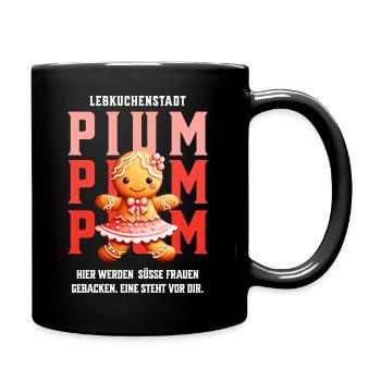 Pium: süsse Lebkuchen Frau in Borgholzhausen - Tasse einfarbig - Schwarz - Rechts