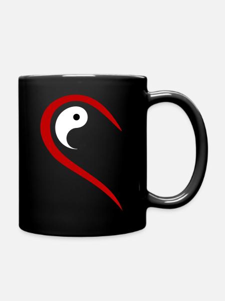 Half Heart Yang cherche un partenaire Yin pour la Saint-Valentin - Mug uni - noir