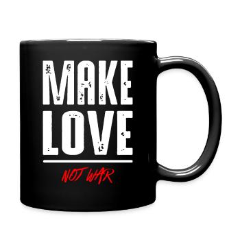 Make Love - Tasse einfarbig - Schwarz - Rechts