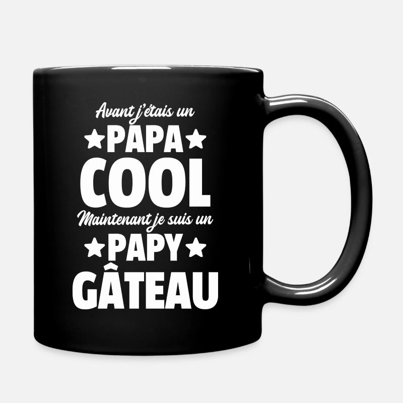 je suis papy gâteau / papa cool - Mug uni - noir