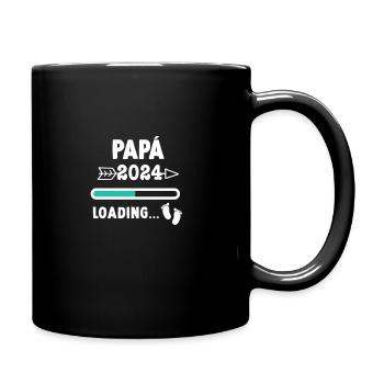 Papa 2024 loading -Für werdende Papas - Tasse einfarbig - Schwarz - Rechts