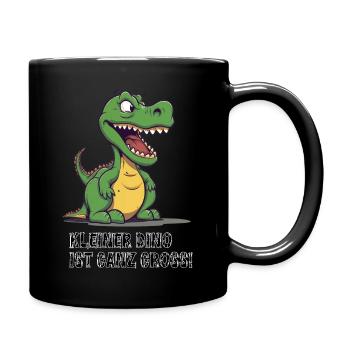 Kleiner Dino für große Kinder - Tasse einfarbig - Schwarz - Rechts