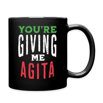 Argot italien Tu me donnes de l’agita - Mug uni - noir - Droite