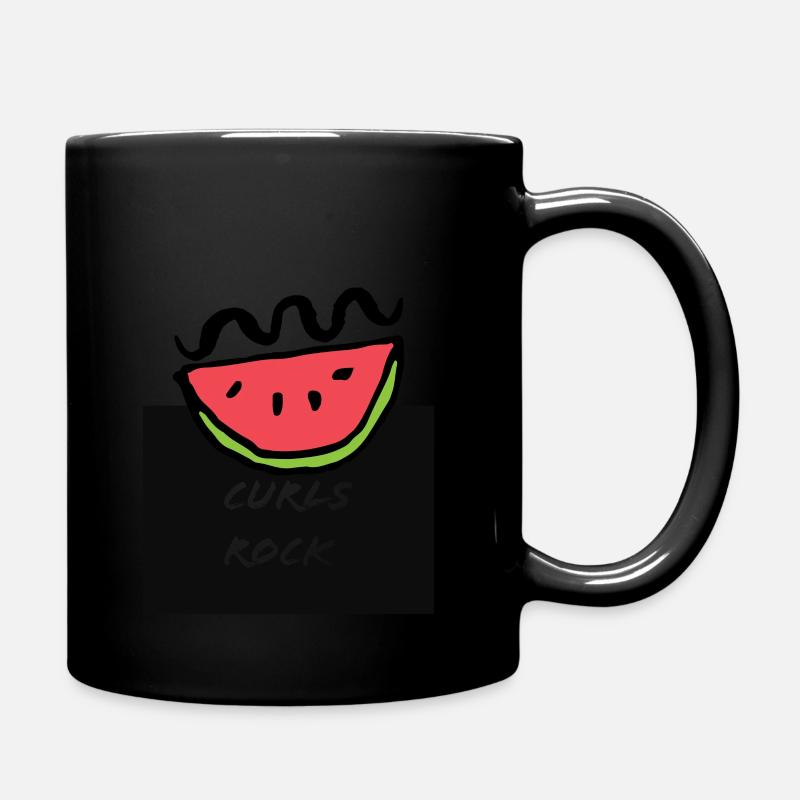 CURLS ROCK - Tasse einfarbig - Schwarz