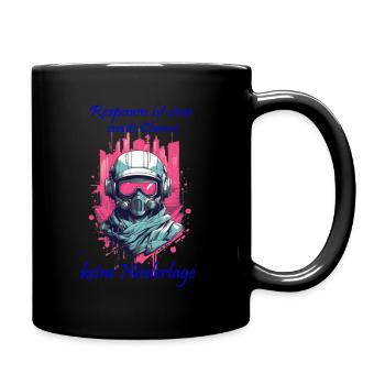 Respawn ist eine zweite Chance keine Niederlage - Tasse einfarbig - Schwarz - Rechts