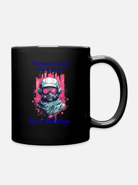 Respawn ist eine zweite Chance keine Niederlage - Tasse einfarbig - Schwarz
