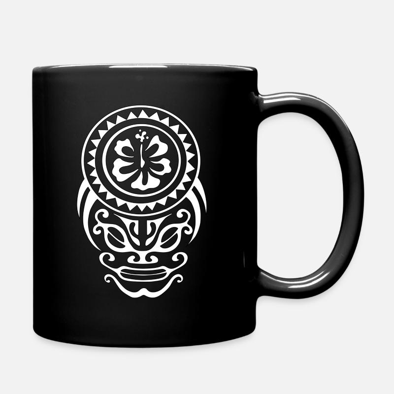 Maori Chest Logo 85 White - Full Colour Mug - black