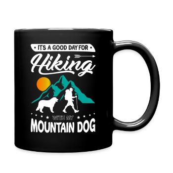 Randonner avec mon chien de montagne - Mug uni - noir - Droite