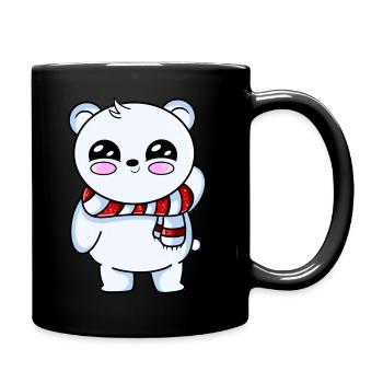 Ours polaire Kawaii - Mug uni - noir - Droite