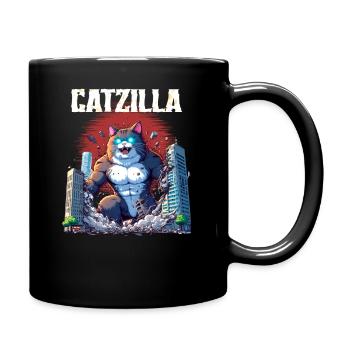 Catzilla Invasion - Mug uni - noir - Droite