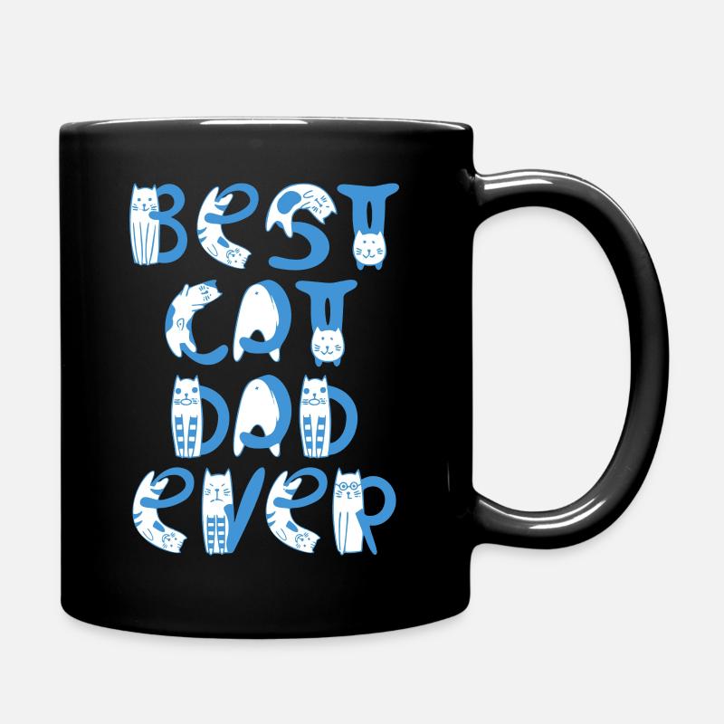 Best Cat Dad Ever - Full Colour Mug - black