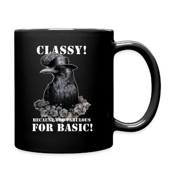Steampunk Raven - Full Colour Mug - black - Right