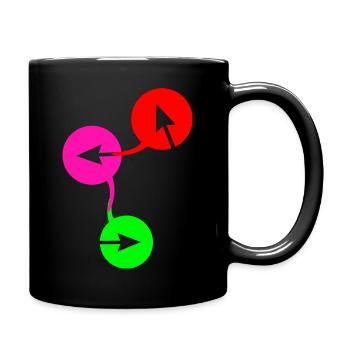 Pfeilen - Tasse einfarbig - Schwarz - Rechts
