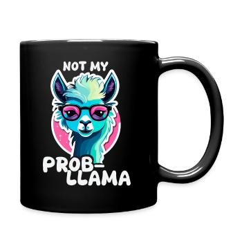 Not My Prob LLama - Lama Alpaga - Mug uni - noir - Droite