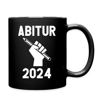 Abitur 2024 I Abi Schulabschluss - Tasse einfarbig - Schwarz - Rechts