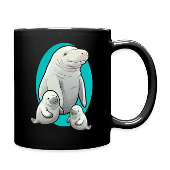 Manatee - Full Colour Mug - black - Right