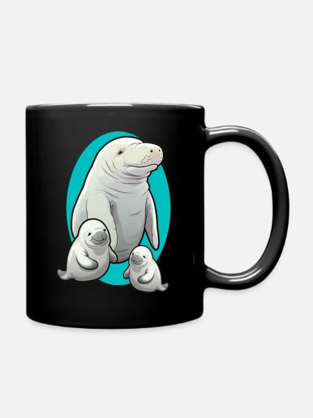 Manatee - Tasse einfarbig - Schwarz
