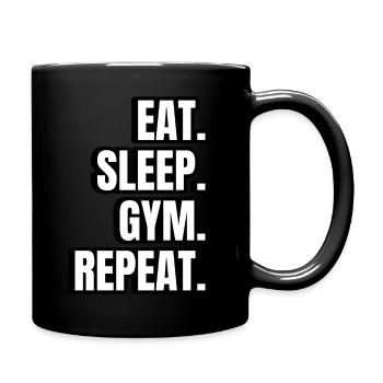 Gym - Tasse einfarbig - Schwarz - Rechts