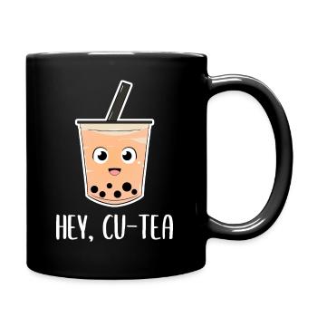 Milch Tee -Wortspiele Milch Teemacher - Tasse einfarbig - Schwarz - Rechts