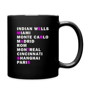 Masters Tennis Turnier Rom Shanghai Madrid Shirt - Tasse einfarbig - Schwarz - Rechts
