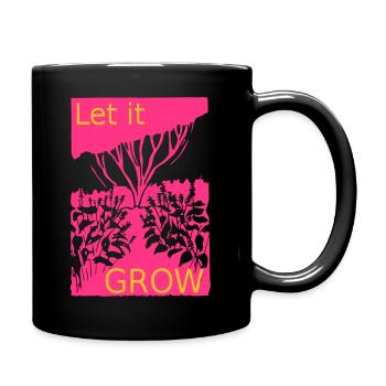 Garden Let it grow allotment garden happiness Landsch - Full Colour Mug - black - Right