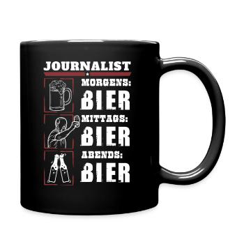 My daily routine as a journalist - Full Colour Mug - black - Right