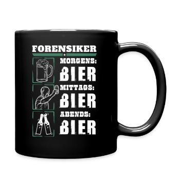 Mon quotidien de médecin légiste - Mug uni - noir - Droite