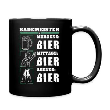 Mon quotidien de maître-nageur sauveteur - Mug uni - noir - Droite
