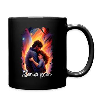 love you 5 - Mug uni - noir - Droite