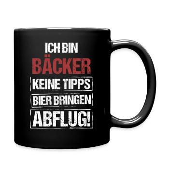 Je suis boulanger - apportez de la bière et décollez - Mug uni - noir - Droite