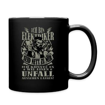 ICH KÖNNTE ES WIE EIN UNFALL AUSSEHEN LASSEN - Tasse einfarbig - Schwarz - Rechts