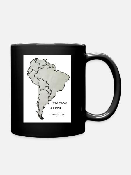 Slogan Je viens d’Amérique du Sud - Mug uni - noir