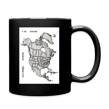 I'm from North America slogan - Full Colour Mug - black - Right