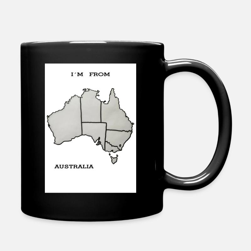 I'm from Australia slogan - Full Colour Mug - black