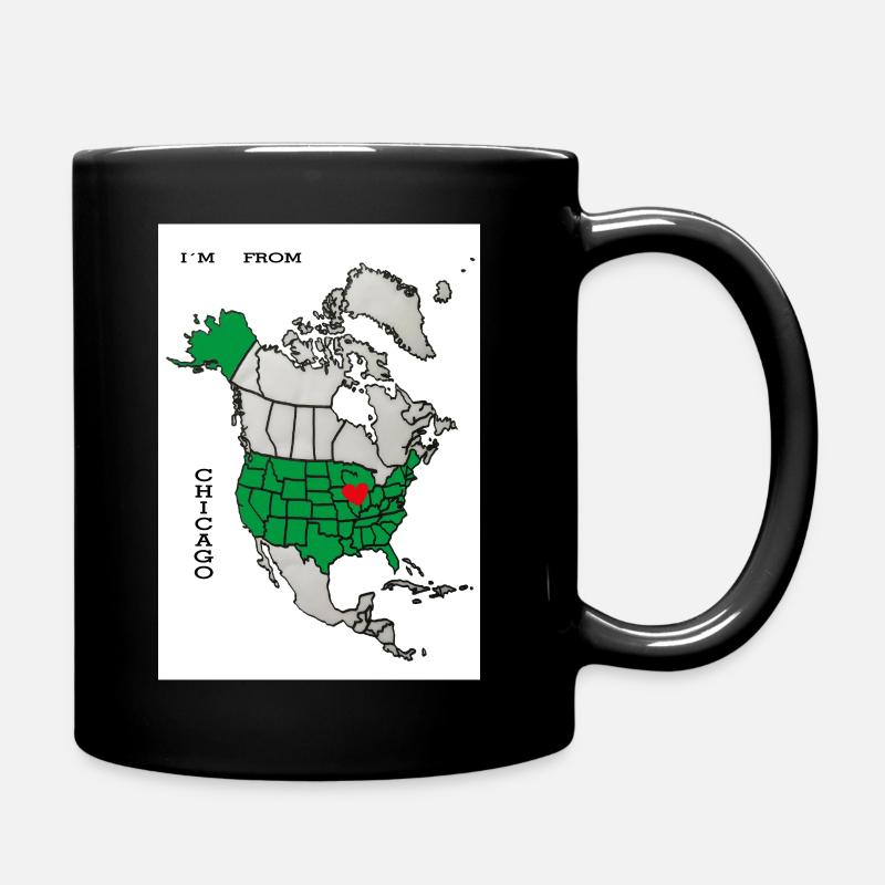 I´m from Chicago-Slogan - Tasse einfarbig - Schwarz