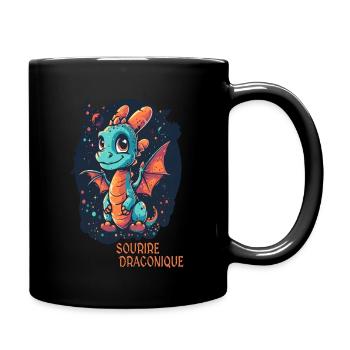 sourire draconique - Mug uni - noir - Droite