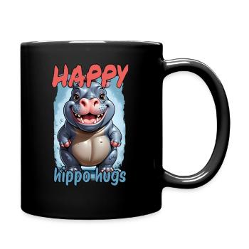 happy 6 - Mug uni - noir - Droite