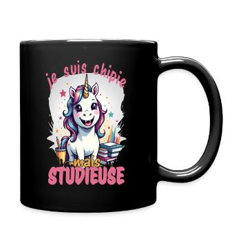 je suis chipie mais studieuse 5 - Mug uni - noir - Droite