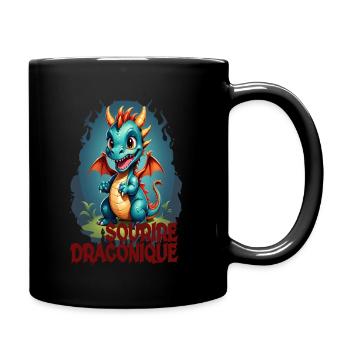 sourire draconique 3 - Mug uni - noir - Droite