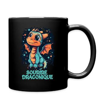 sourire draconique 6 - Mug uni - noir - Droite