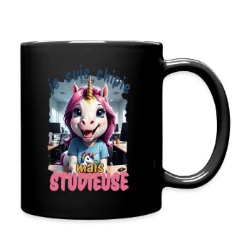je suis chipie mais studieuse 3 - Mug uni - noir - Droite