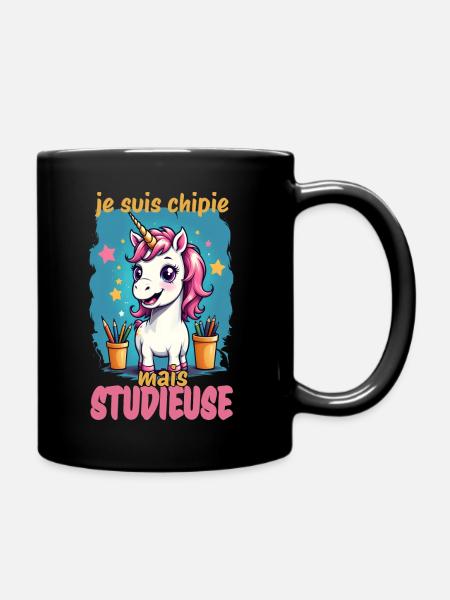 je suis chipie mais studieuse 1 - Mug uni - noir