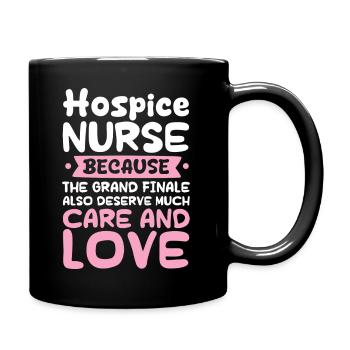 Hospice Nurse parce que la grande finale - Mug uni - noir - Droite