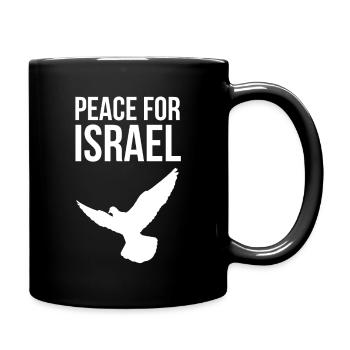 PEACE FOR ISRAEL Dove of Peace - Full Colour Mug - black - Right