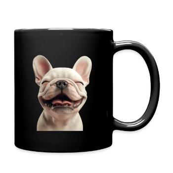 Frenchie Smile - Tasse einfarbig - Schwarz - Rechts