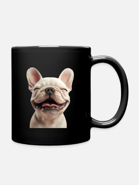 Frenchie Smile - Full Colour Mug - black