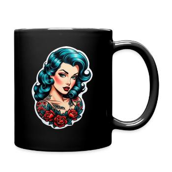 Rockabilly / Pin-up / 50s - Full Colour Mug - black - Right