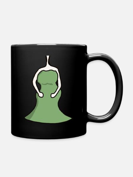 Curvy Female Body - Full Colour Mug - black