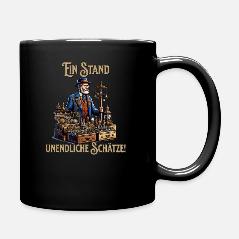 Flohmarkt Trödelverkäufer Antiquitätenhändler - Tasse einfarbig - Schwarz