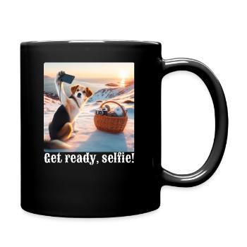 Prépare-toi, selfie-4 - Mug uni - noir - Droite